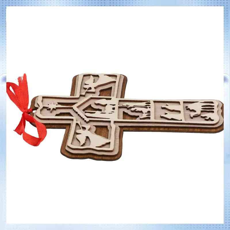 Jesuspirit Cross Ornaments For Christmas Tree, Christian Christmas Ornaments, Jesus Christmas Ornaments Religious, Ideas For Christmas Trees DCLAF34